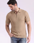 Light Brown Polo Shirt