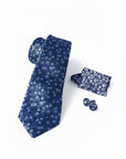 Blue Flower Micro Fabric Tie Box