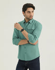 Sea Green Double Pocket Shirt