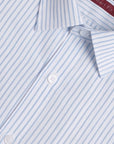 White Blue Lining Dress Shirt