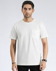 Men’s Off-White Textured T-Shirt