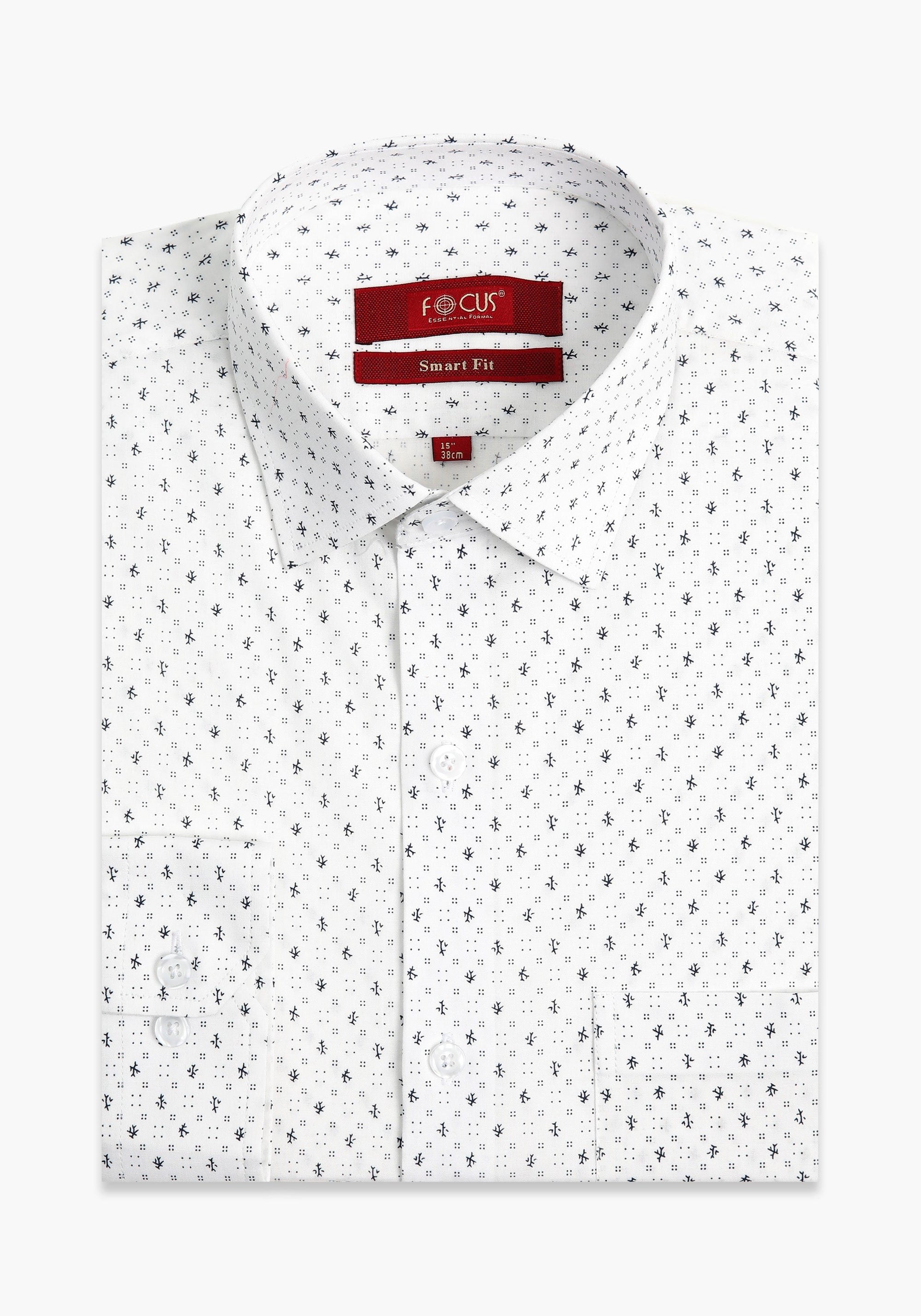 White Print Dress Shirt