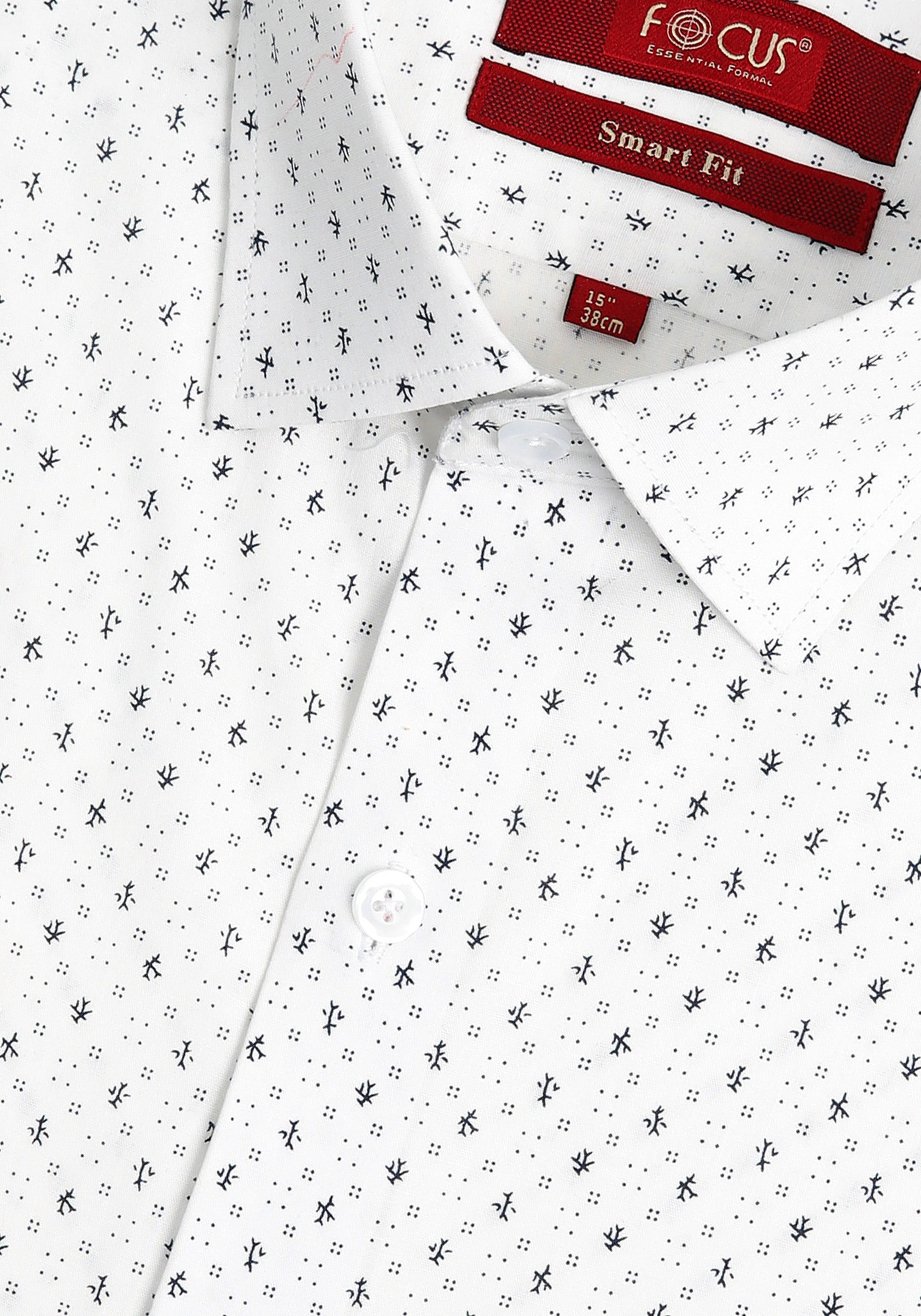 White Print Dress Shirt