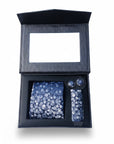 Blue Flower Micro Fabric Tie Box