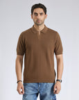 Brown Texture shirt Polo Shirt
