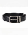 The Gunmetal Croc Belt