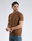 Brown Texture shirt Polo Shirt