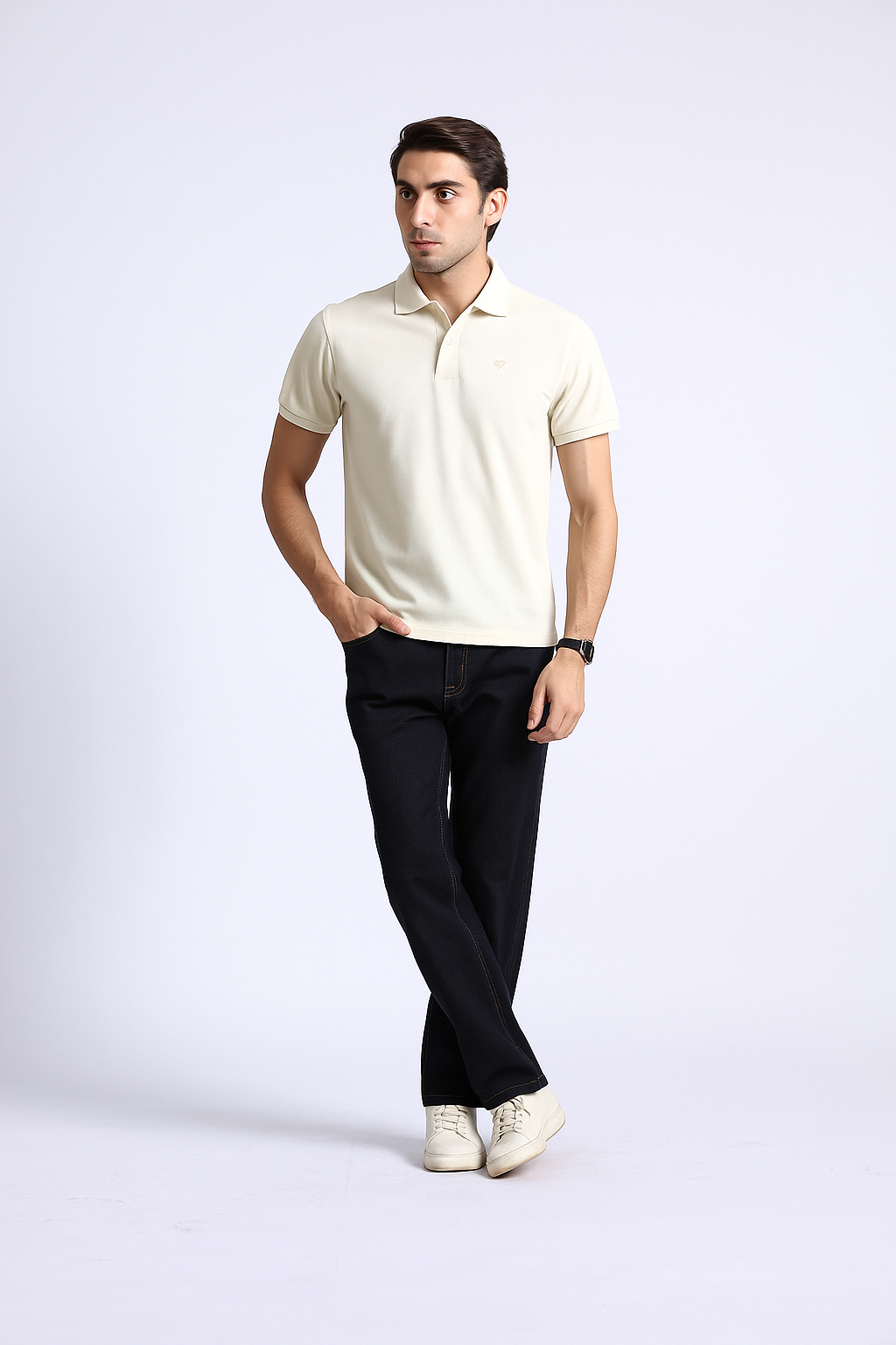 Cream Polo Shirt