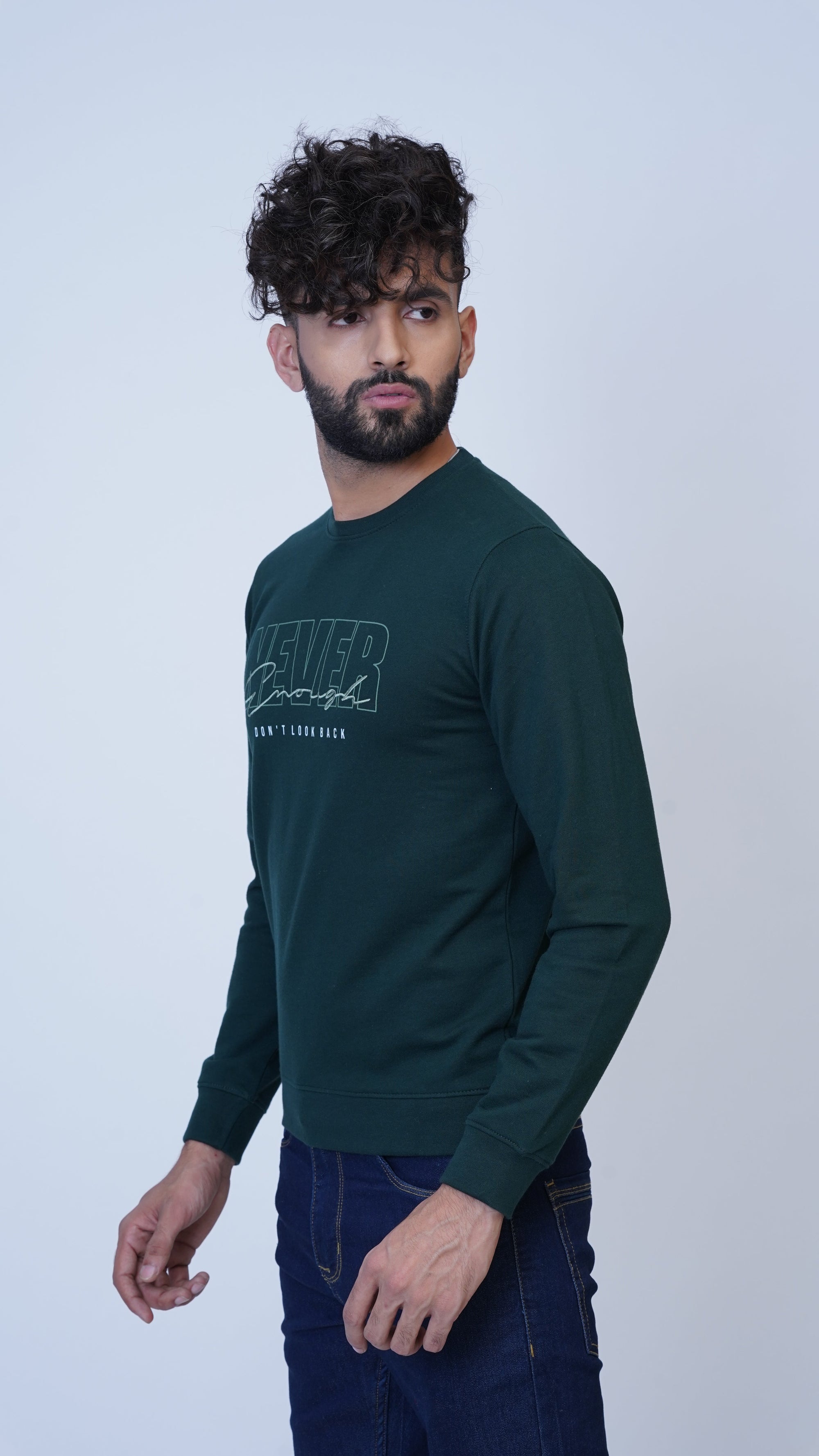 Basic Bottle Dark Green SweatShirt