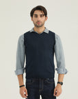 Navy Sleeveless Sweater