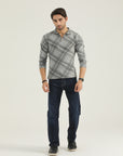 Plaid Zip Neck Sweatshirt