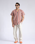 Cuban Collar Orange Lining shirt