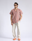 Cuban Collar Orange Lining shirt