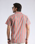 Cuban Collar Orange Lining shirt