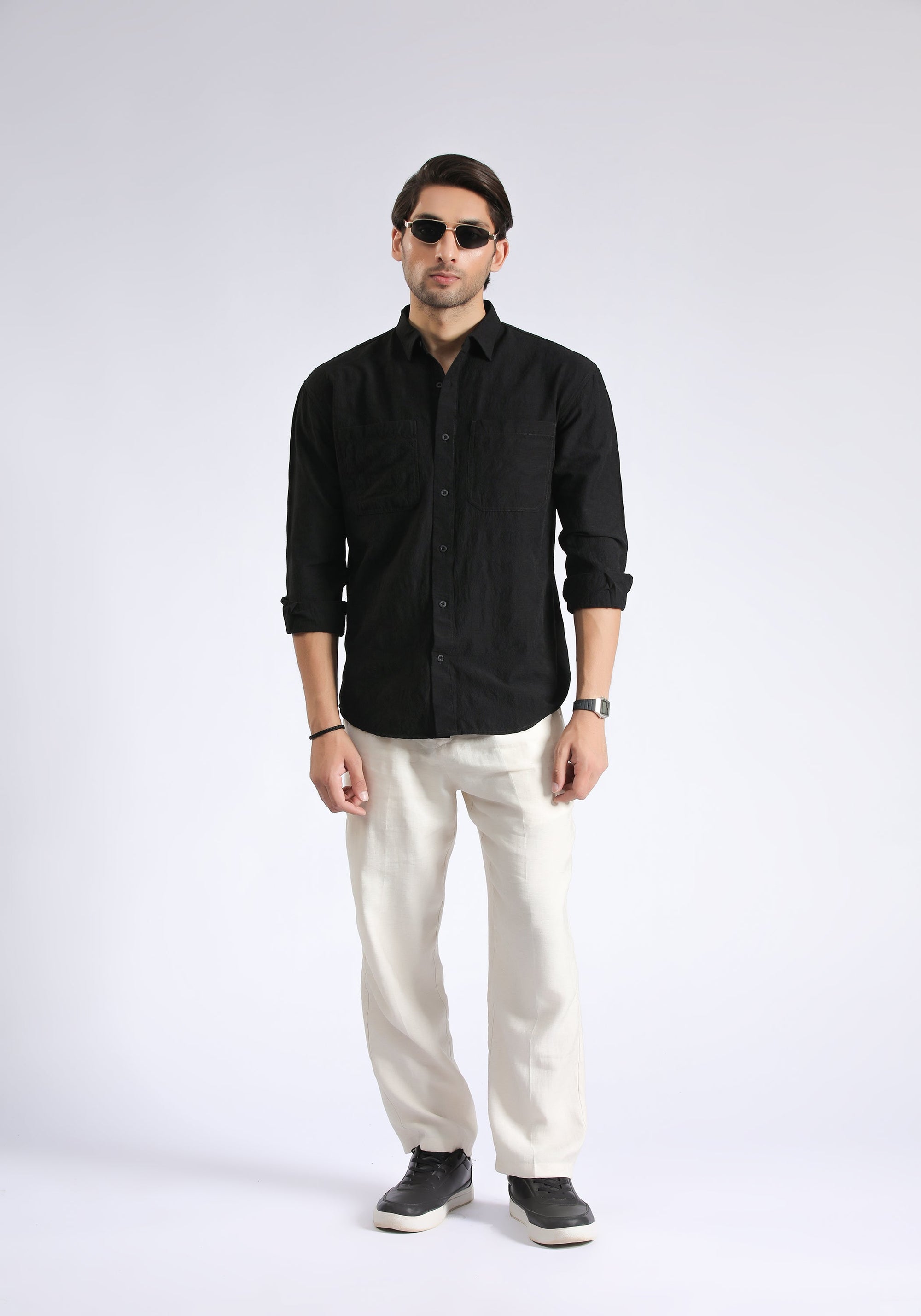 Black Double pocket Shirt