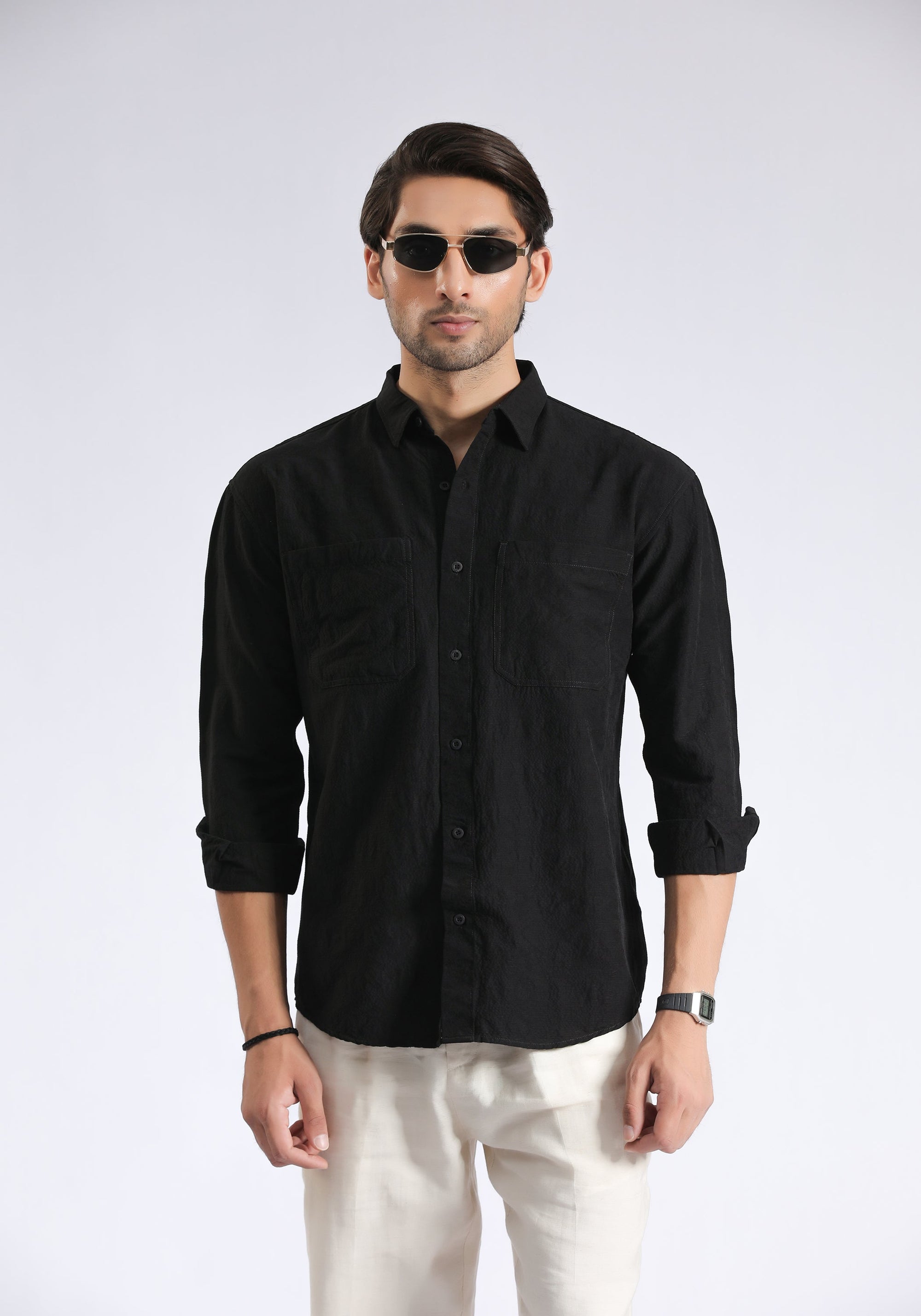 Black Double pocket Shirt