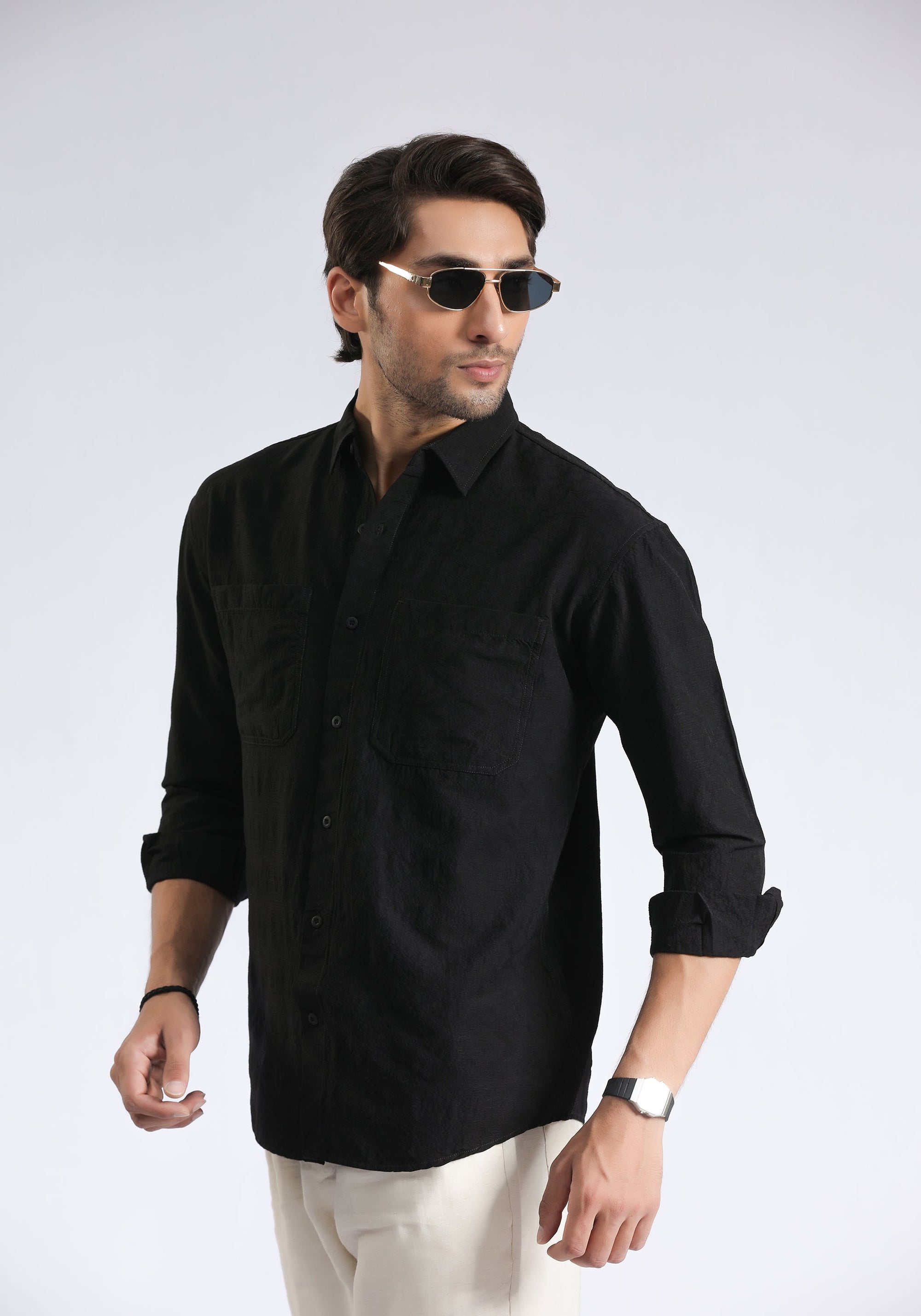 Black Double pocket Shirt
