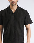 Black Self Textured Shirt
