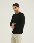 Black Textured Sweatshirt