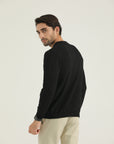 Black Textured Sweatshirt