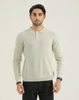 Beige Textured Sweatshirt