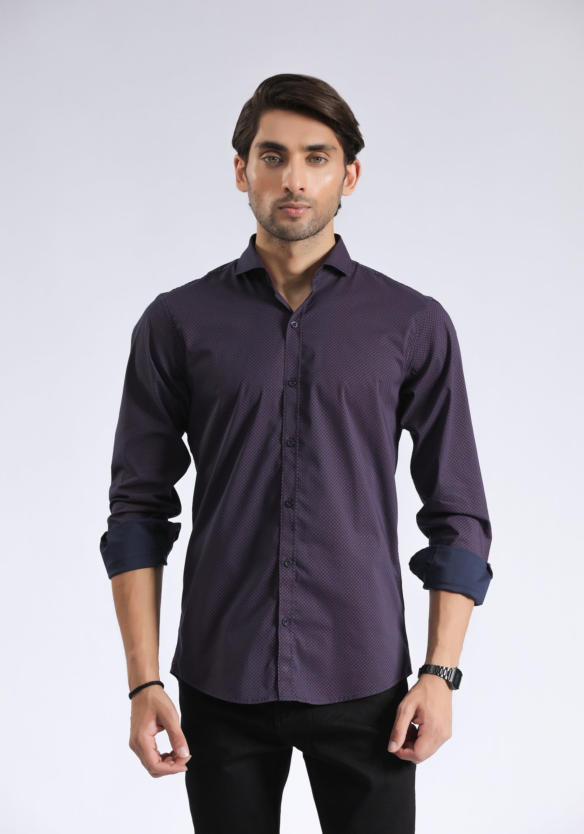 Micro Print Casual Shirt