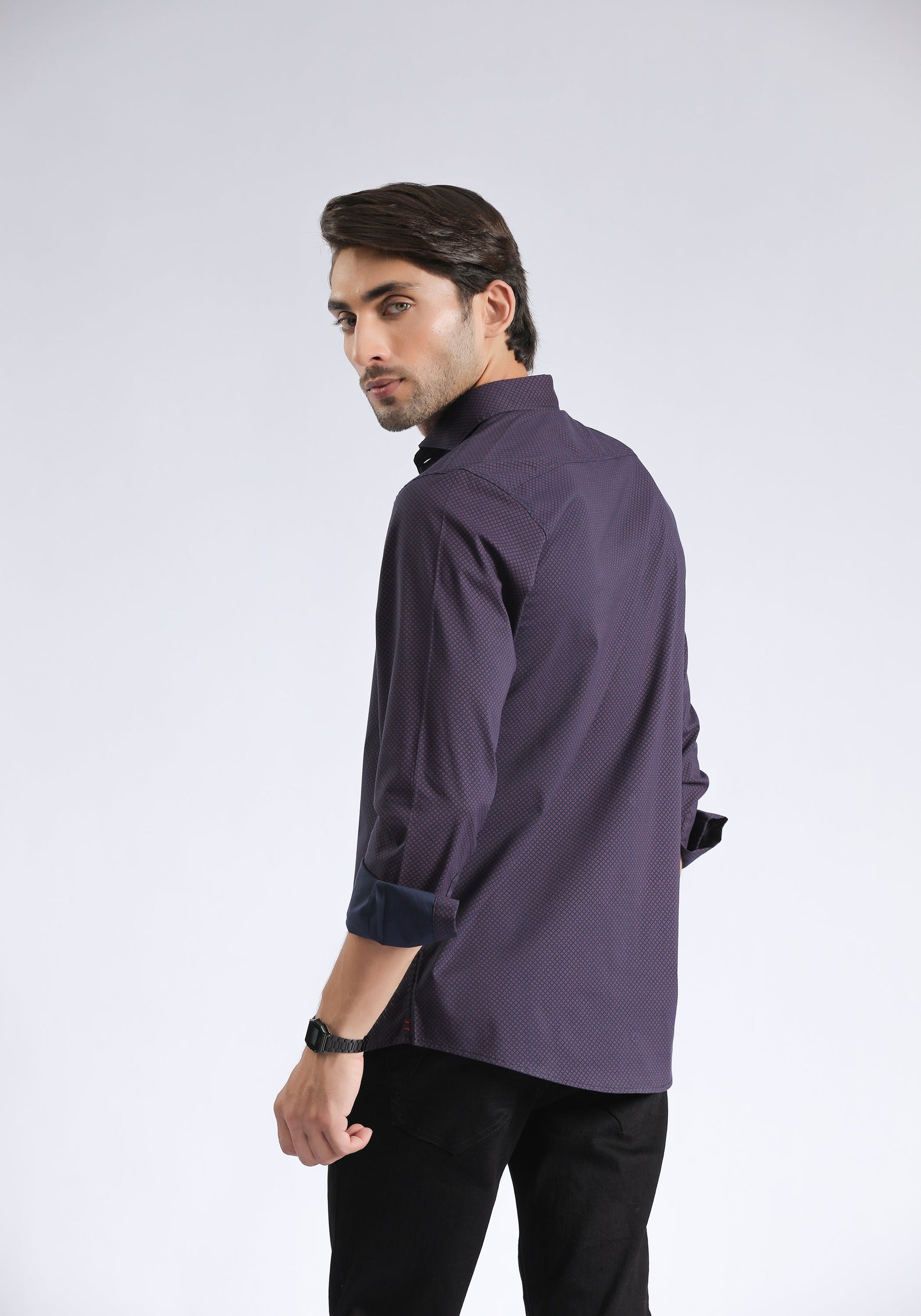 Micro Print Casual Shirt