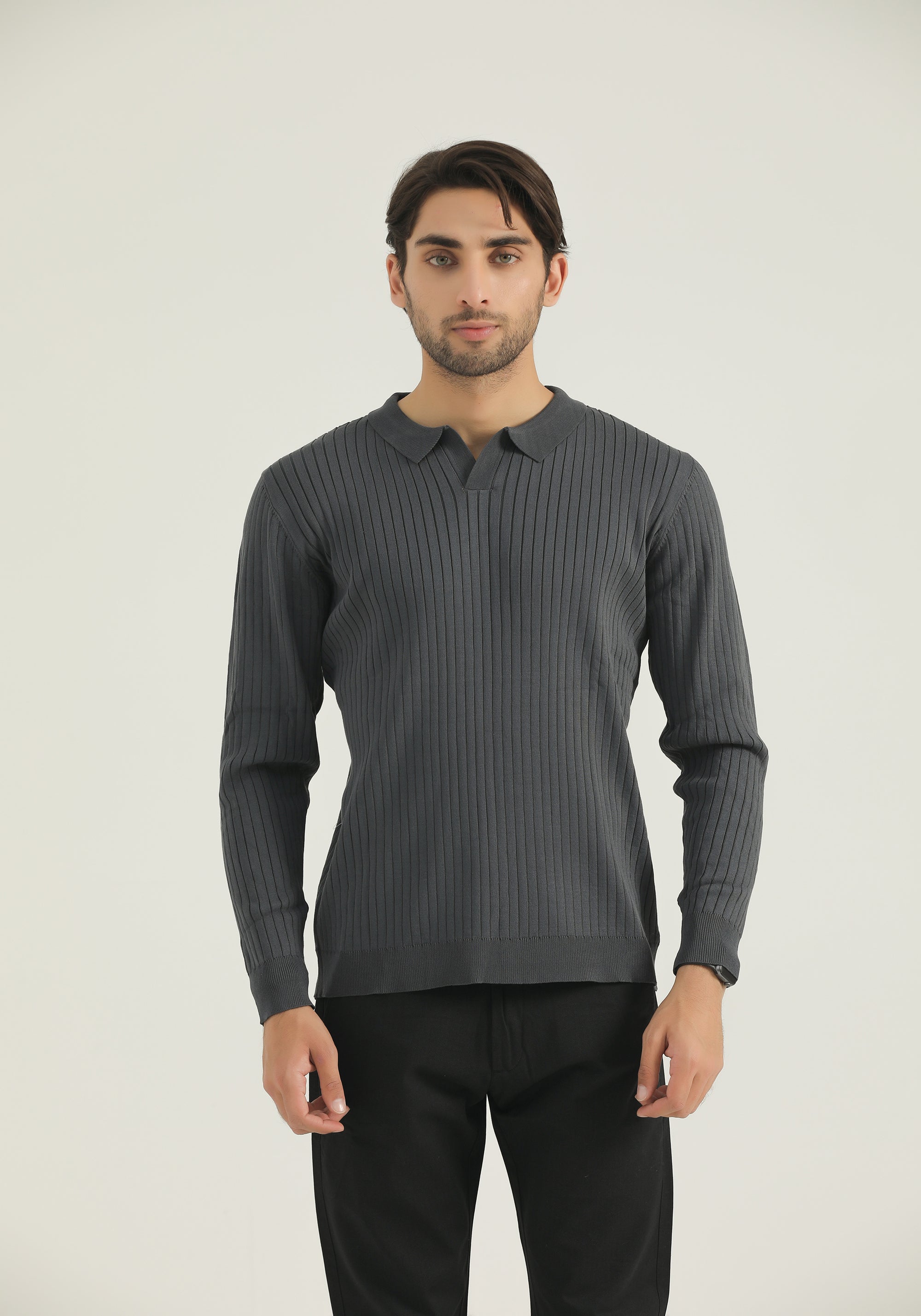 Grey Self  Sweatshirt