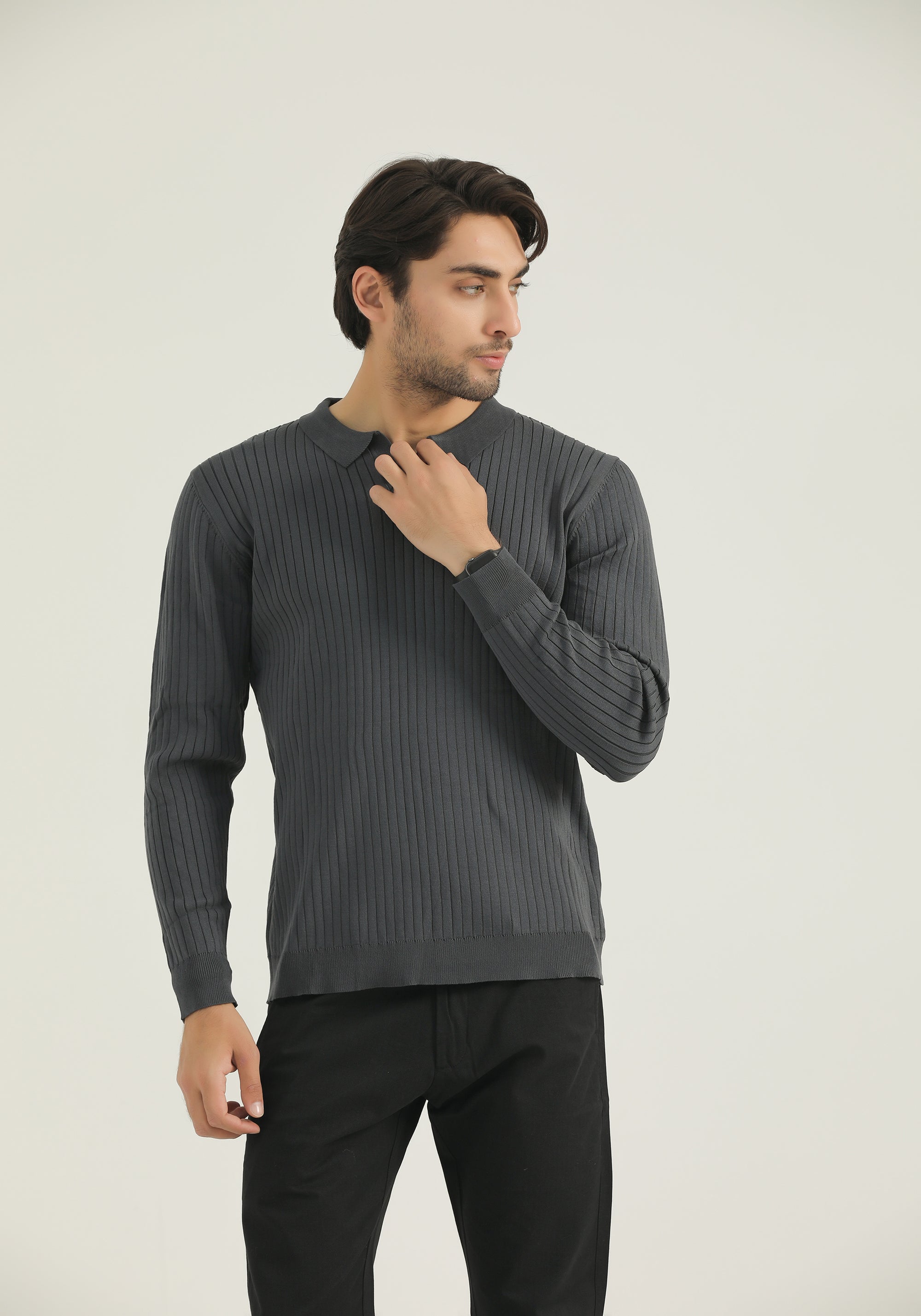 Grey Self  Sweatshirt