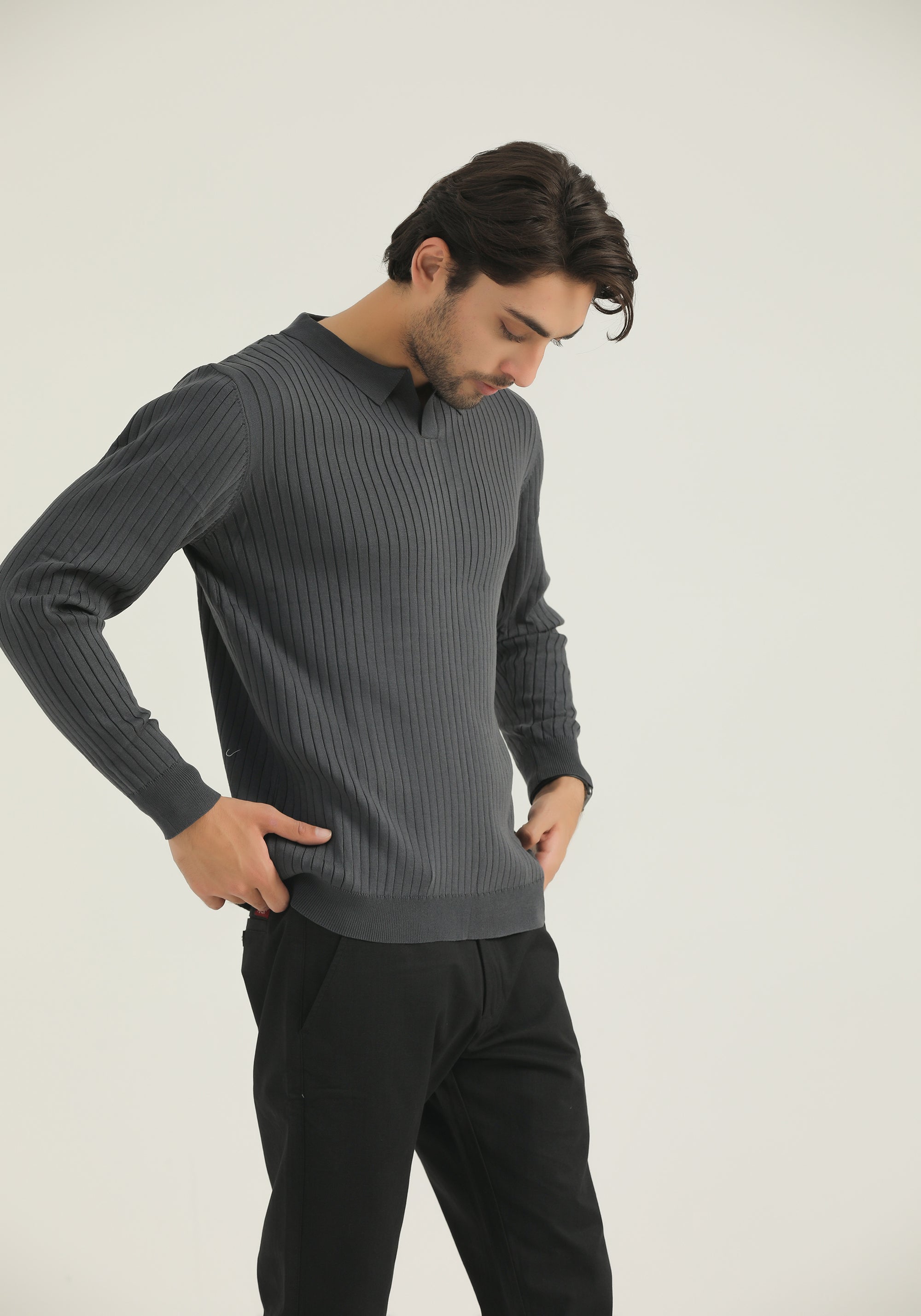 Grey Self  Sweatshirt