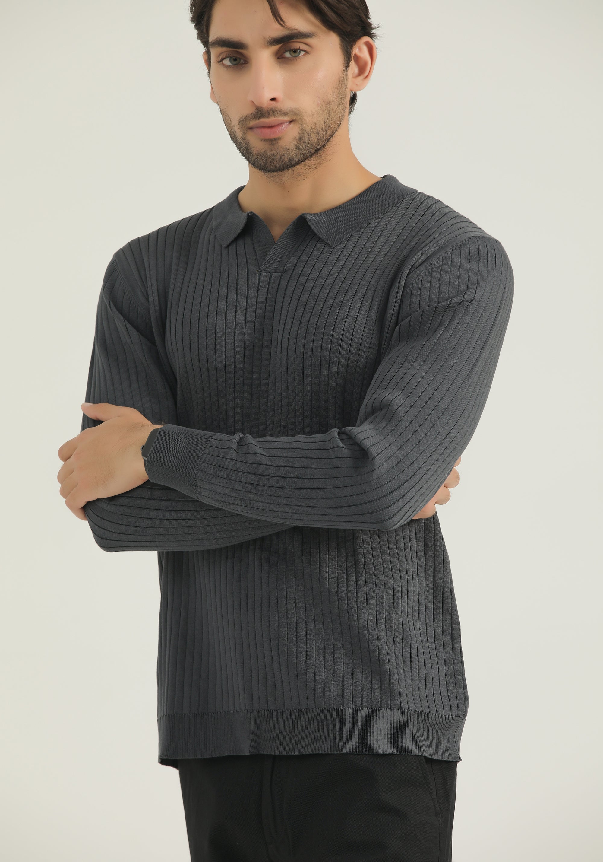 Grey Self  Sweatshirt