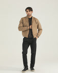 Light Brown Premium Suede-Look Jacket