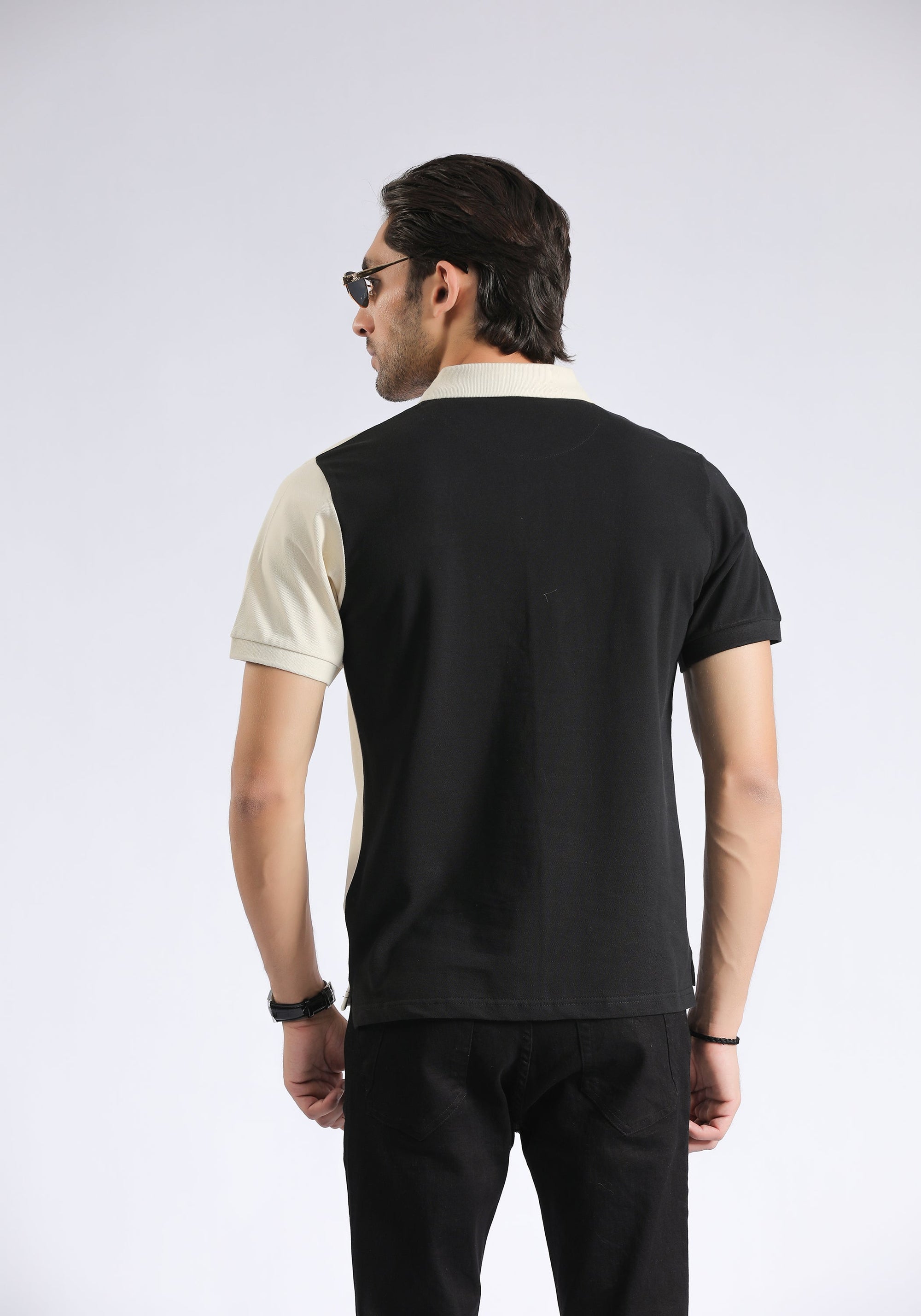 Black Cream Polo Shirt