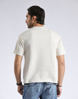 Beige Textured T-Shirt