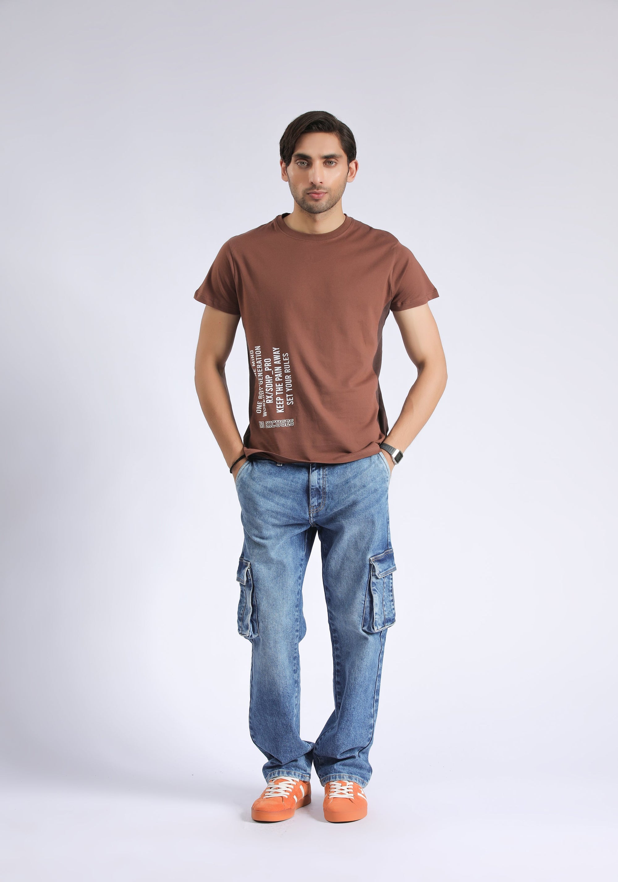 Brown Round Neck T-Shirt