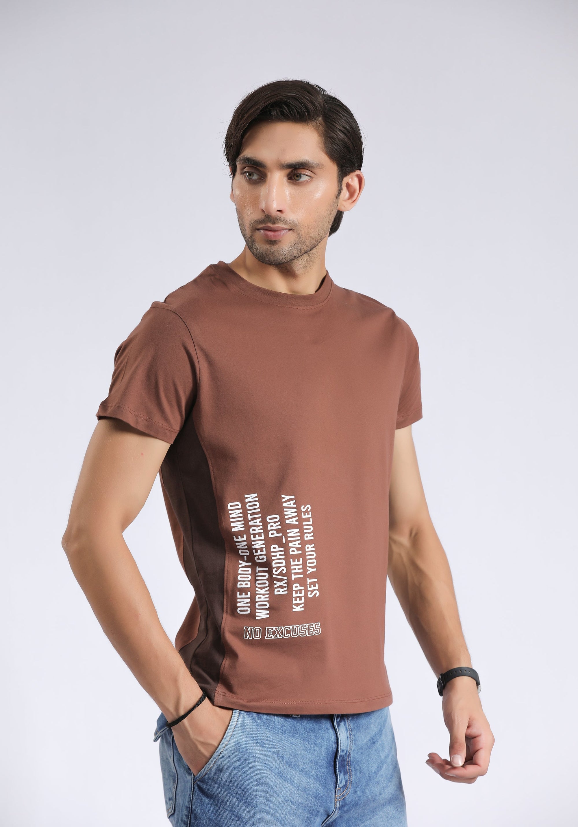 Brown Round Neck T-Shirt