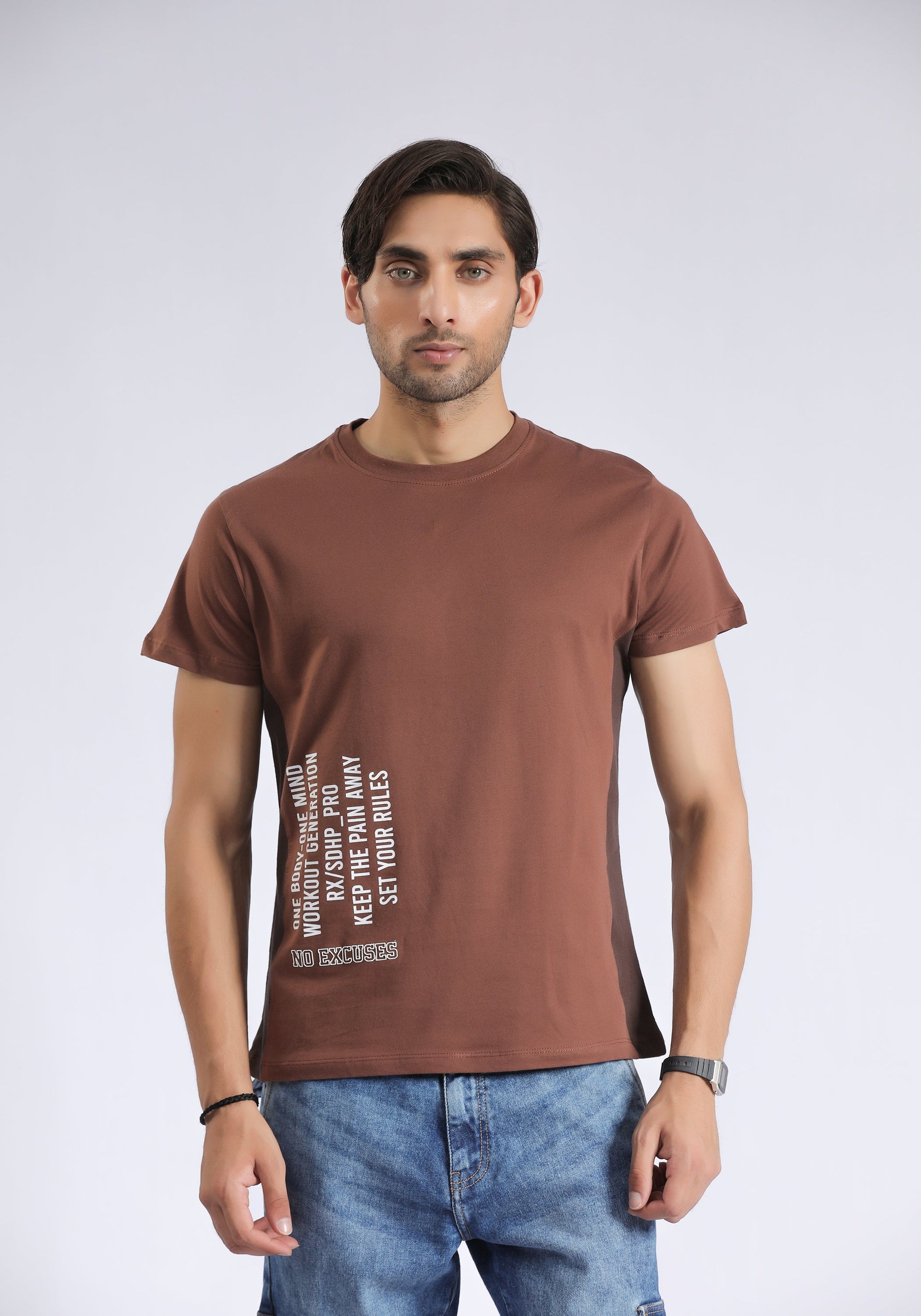 Brown Round Neck T-Shirt