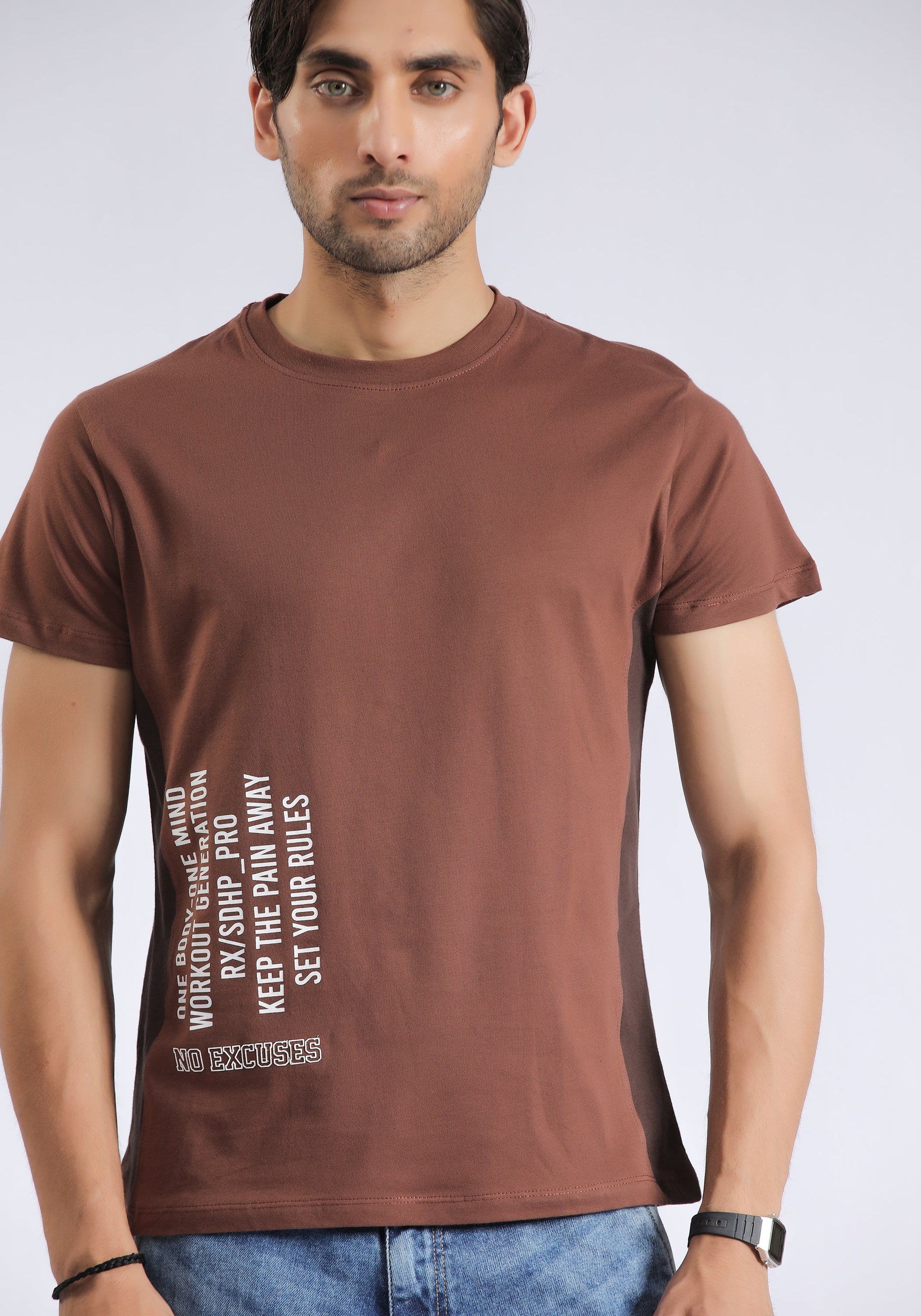 Brown Round Neck T-Shirt