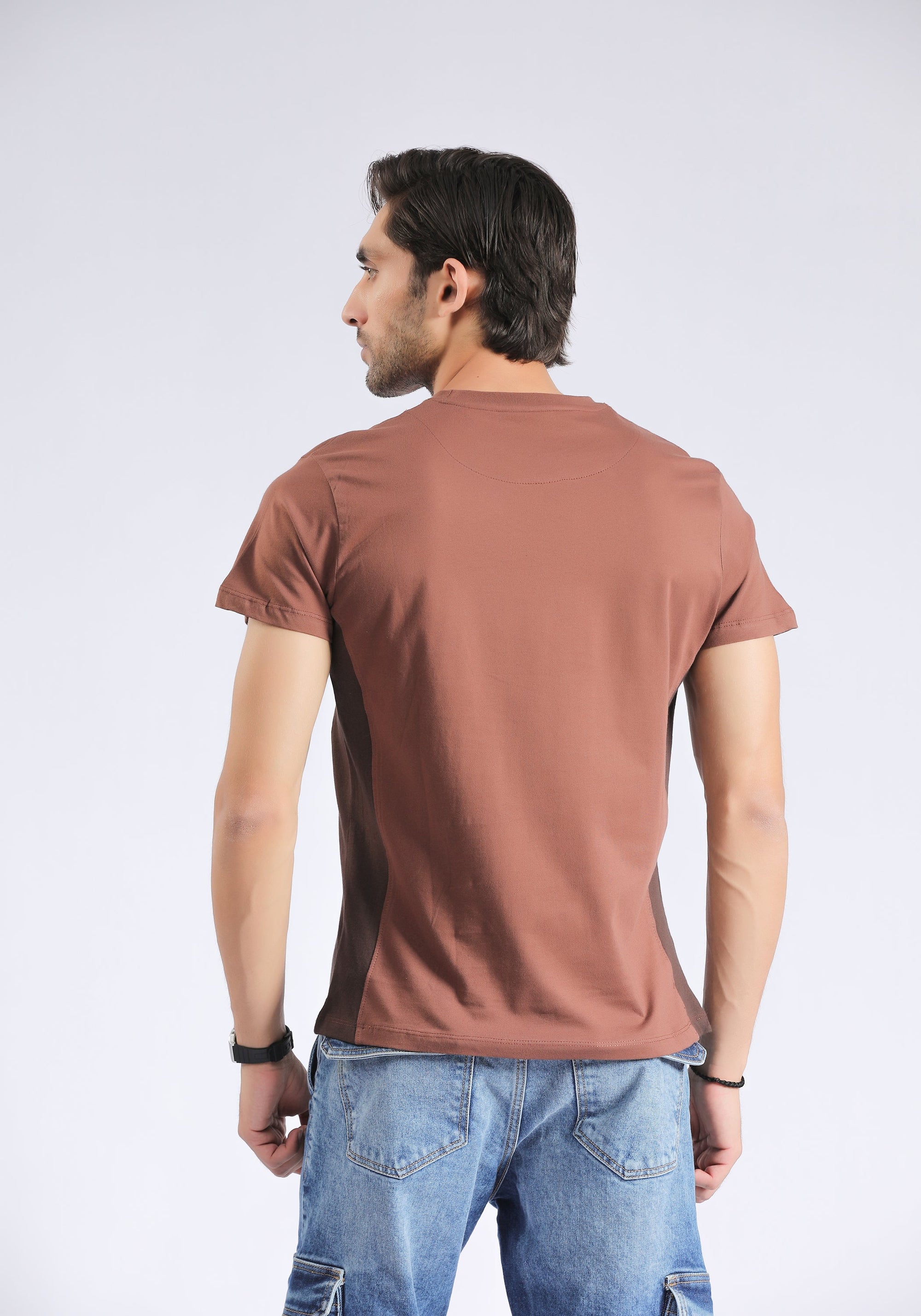 Brown Round Neck T-Shirt