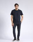 Navy Textured T-Shirt