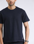 Navy Textured T-Shirt