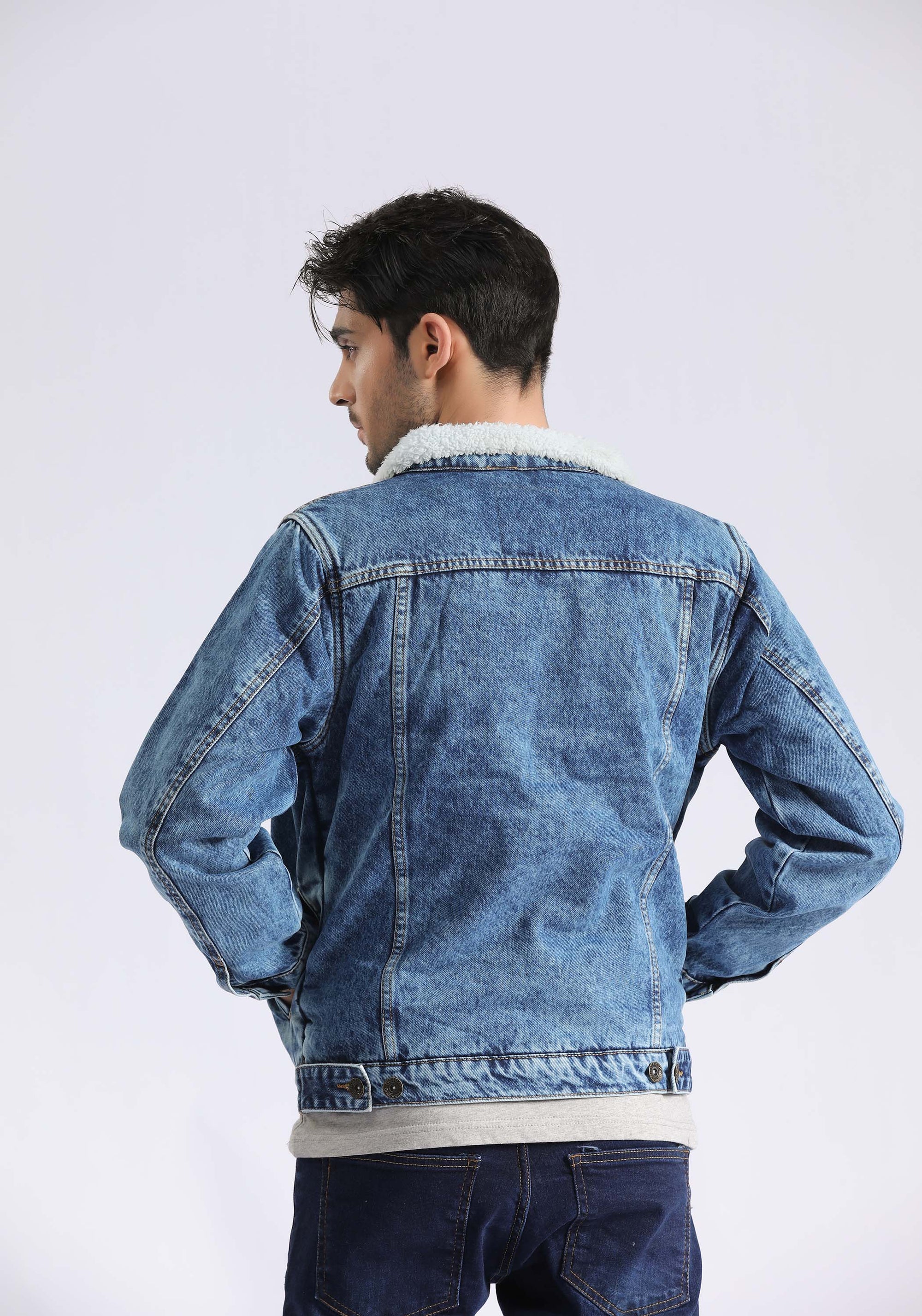 Sky Blue Wash Denim Jacket