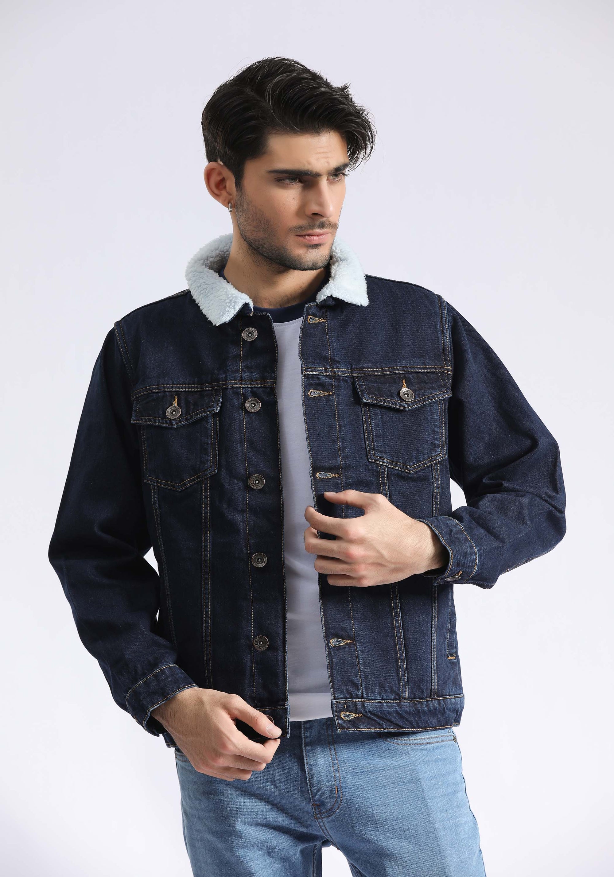 Navy Blue Denim Jacket