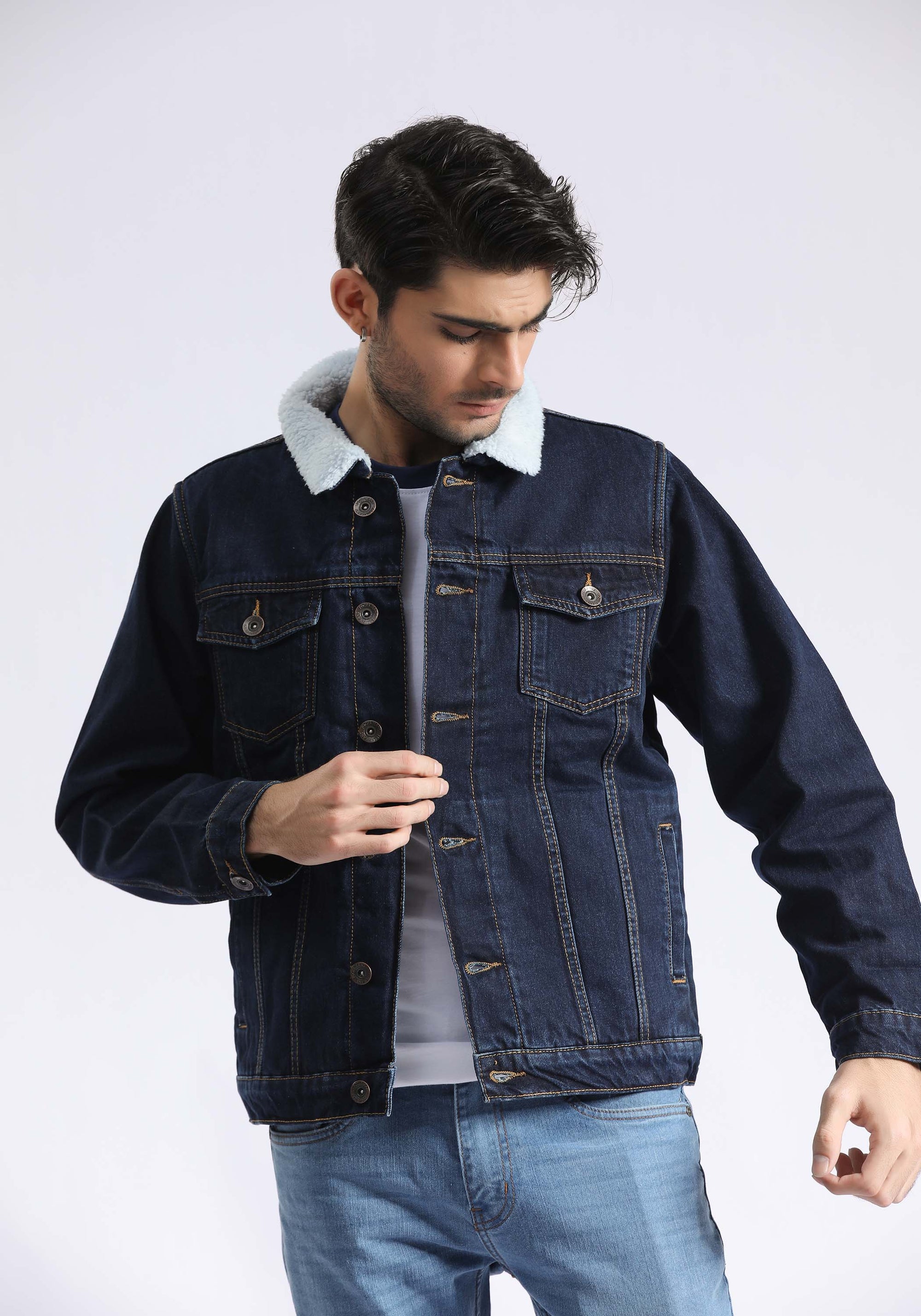 Navy Blue Denim Jacket