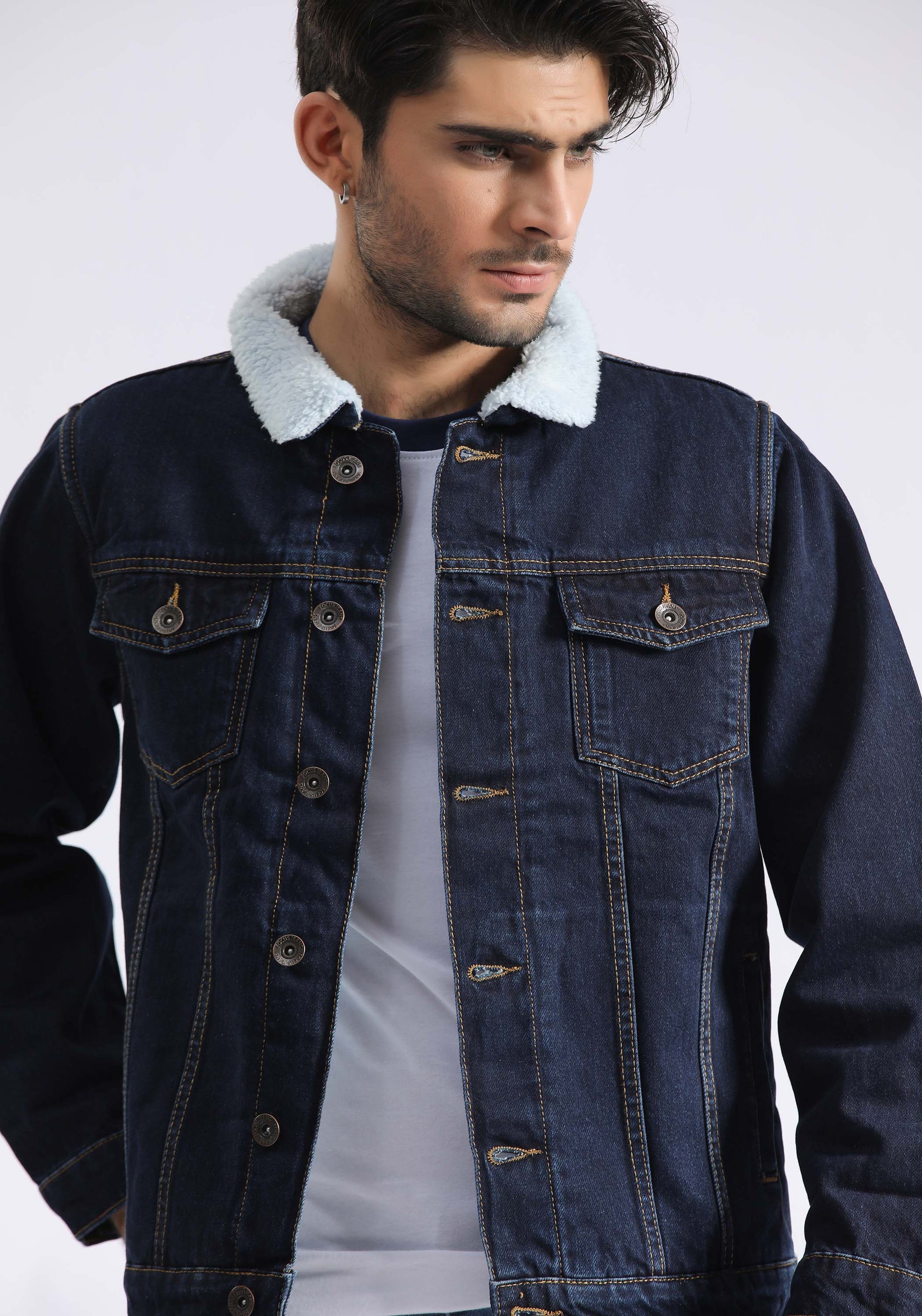 Navy Blue Denim Jacket