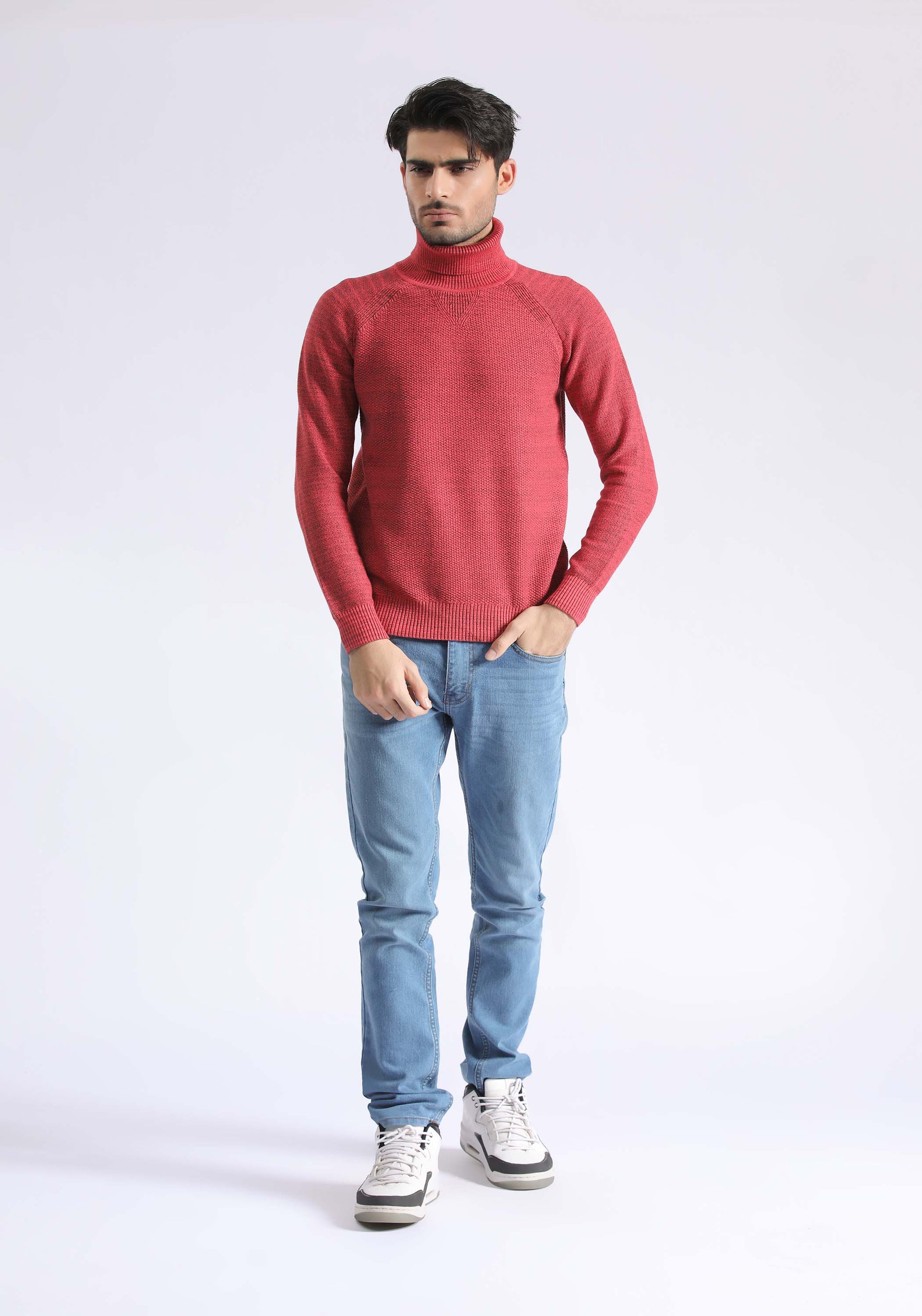 Turtle Neck Red Sweater