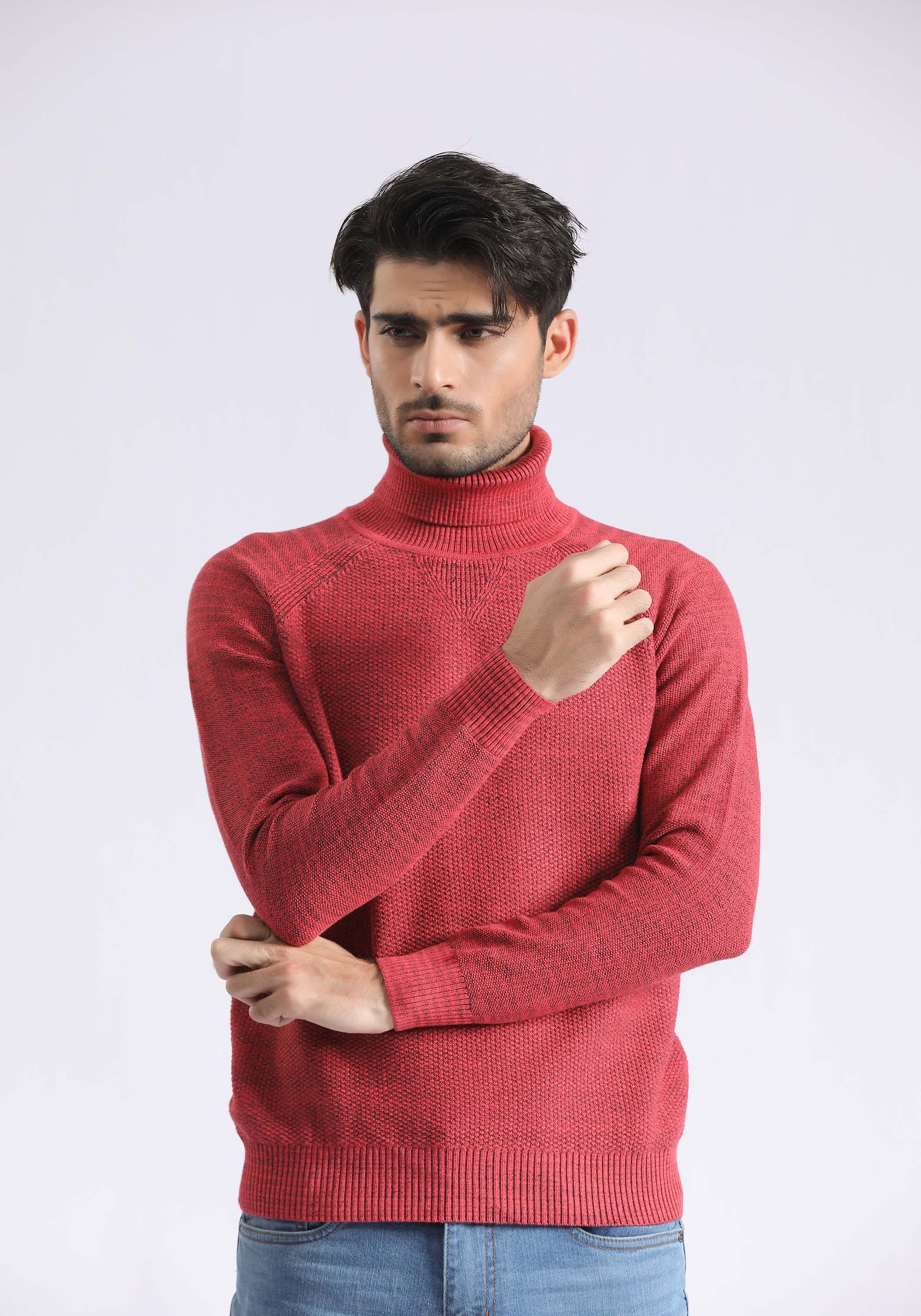 Turtle Neck Red Sweater