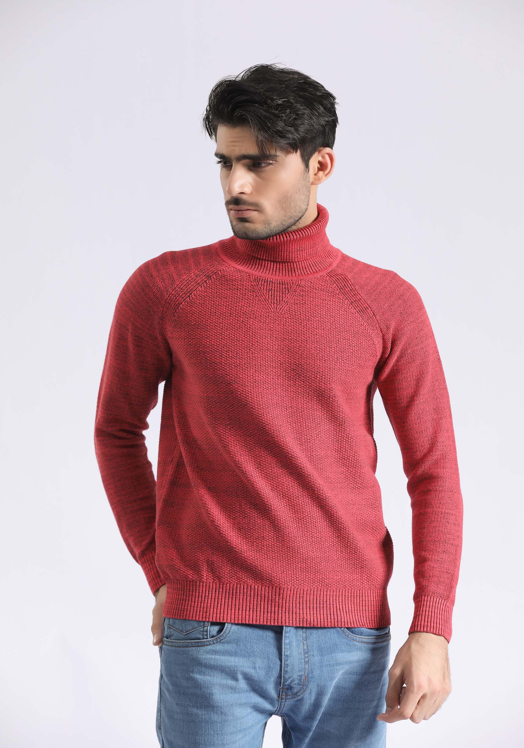 Turtle Neck Red Sweater