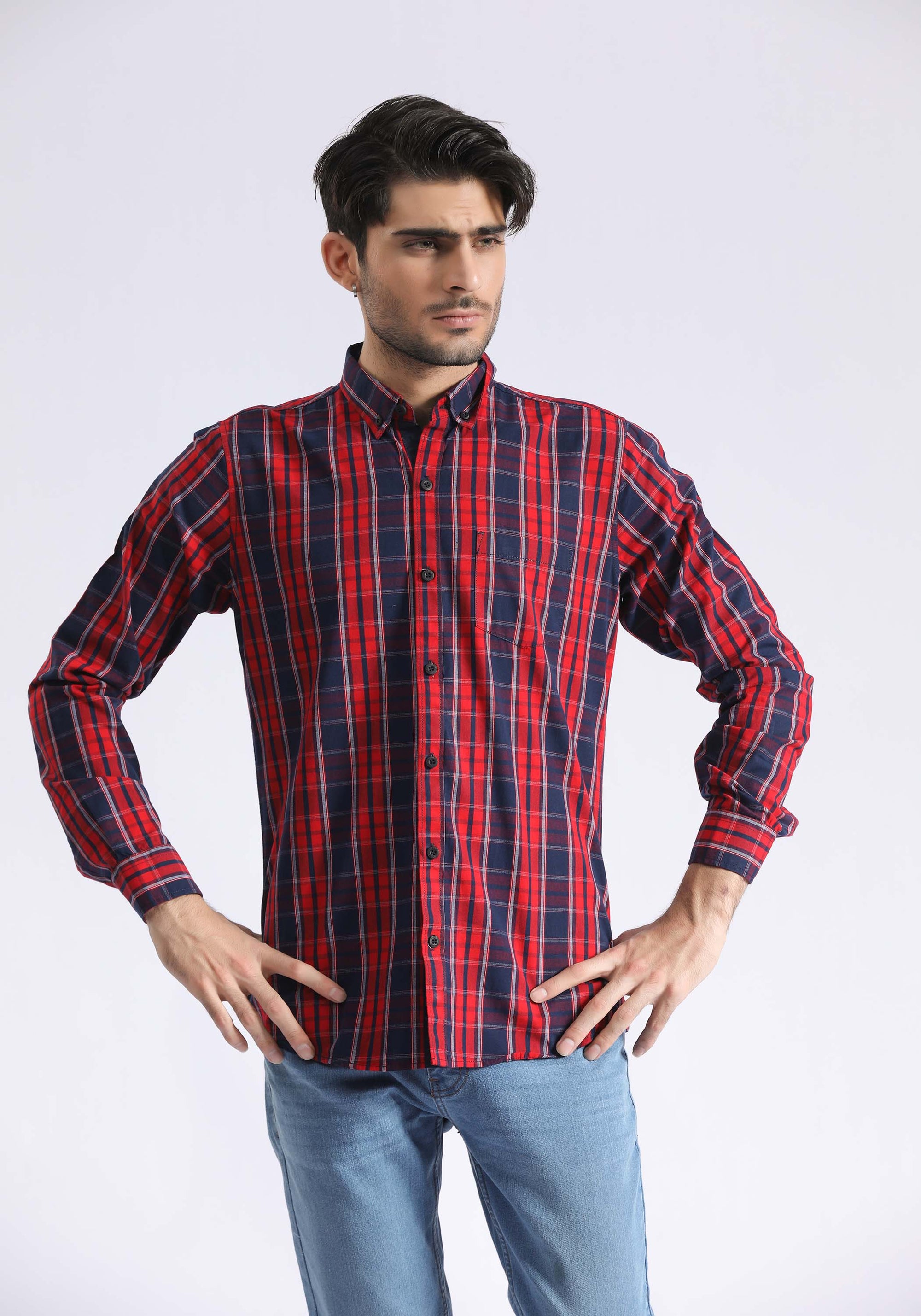 TEXTURED CHECK SHIRT