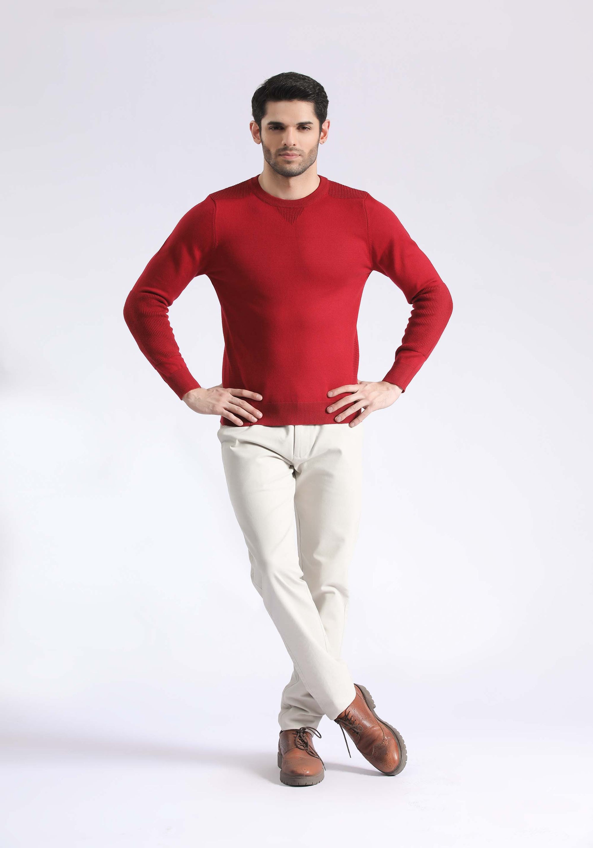 Sholder Patch Sweater